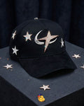 Celestial "Star & Moon" Luxury Suede Cap
