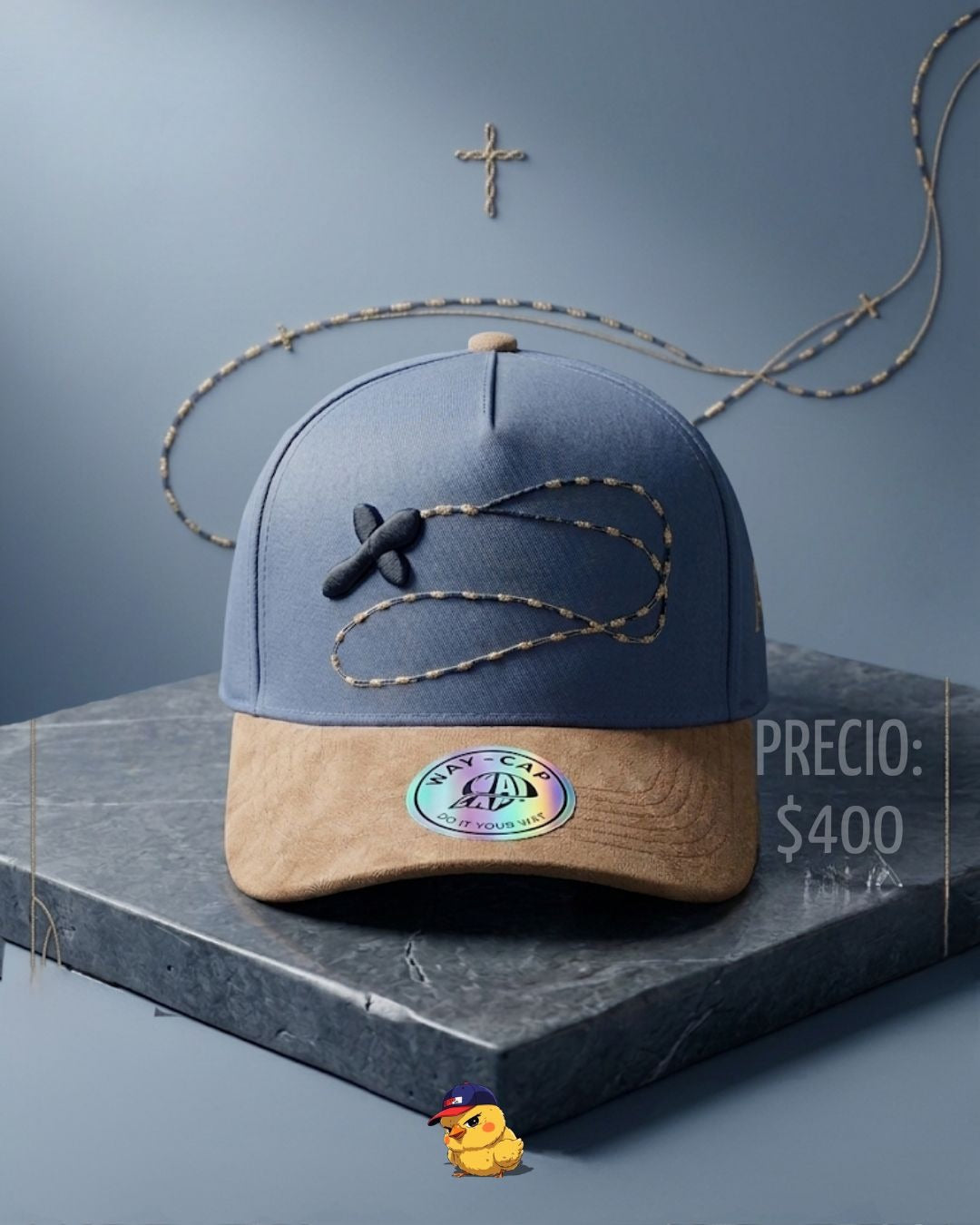 Way-Cap "Faith & Journey" – Rosary Edition Suede Cap