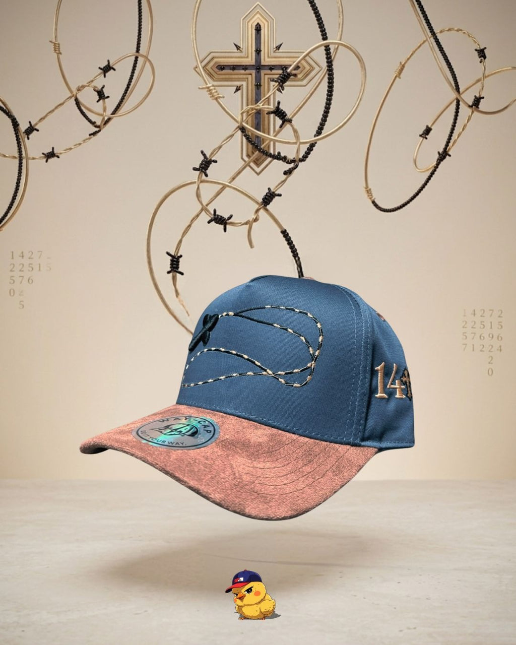 Way-Cap "Faith & Journey" – Rosary Edition Suede Cap
